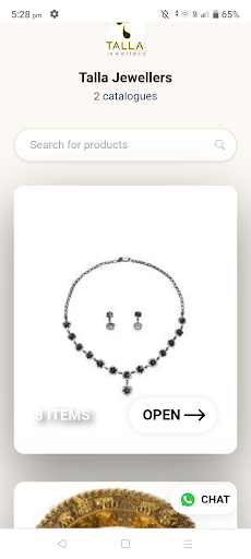 Android application Talla Jewellers screenshort