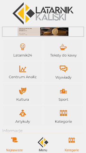 Android application Latarnik Kaliski screenshort
