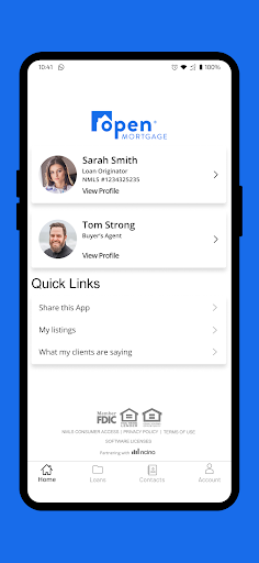 Android application Open Mortgage Mobile App screenshort