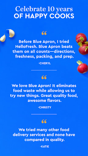 Screenshot of Blue Apron