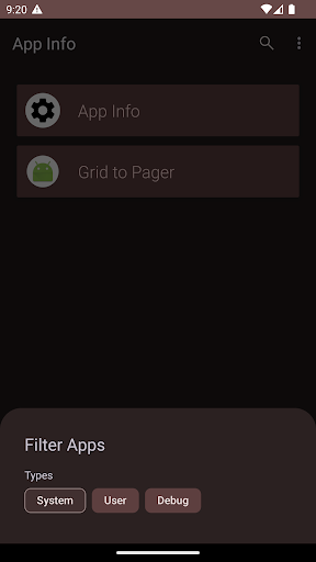 App Info Manager Screen 2