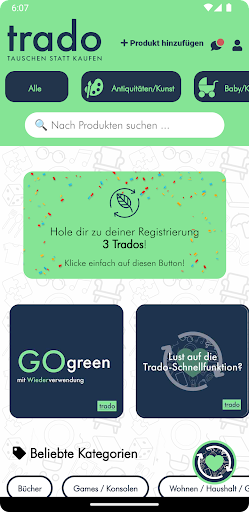 Android application Trado screenshort