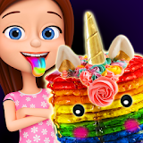 Glowing Unicorn Desserts! Rainbow Pancakes & Pie icon