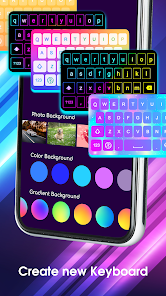 Neon LED Keyboard: RGB & Emoji  screenshots 4