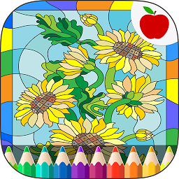 ଆଇକନର ଛବି Stained Glass Coloring Book