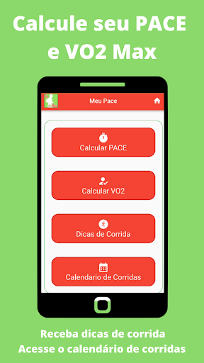 Android application Meu Pace screenshort