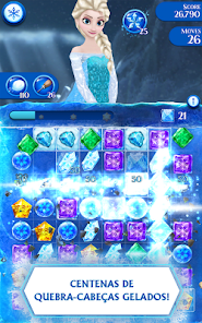 Quebra-cabeça Frozen Azul - Fazendo a Nossa Festa