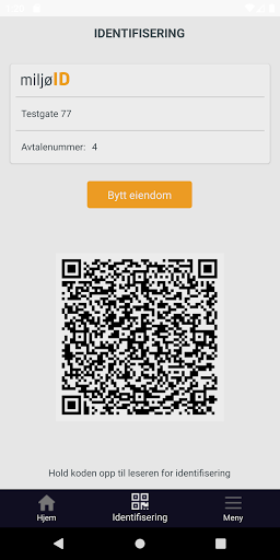 Android application miljøID screenshort
