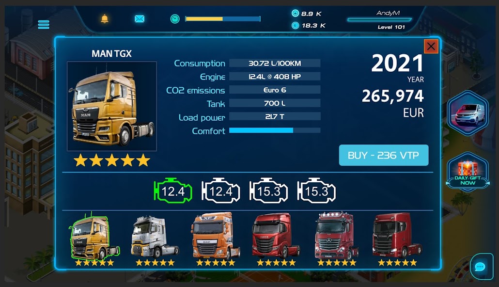 Virtual Truck Manager 2 Tycoon trucking company 1.1.20 APK + Mod (Unlimited money) untuk android