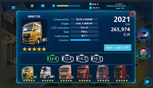 Virtual Truck Manager 2 Tycoon trucking company 1.0.36 screenshots 2