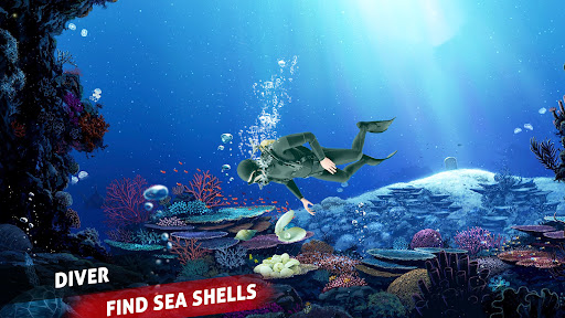 Android application Scuba Diver Swimming Treasure screenshort