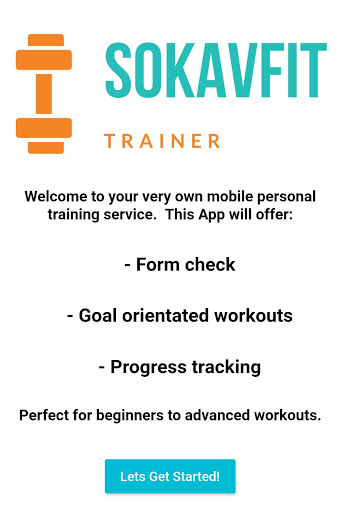 Android application Sokavfit Trainer screenshort