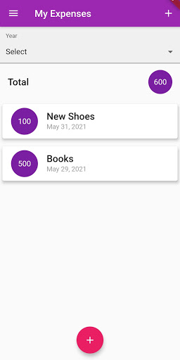 Expense Planner Screen 2