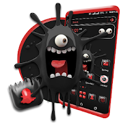 Cute Black Monster Launcher Theme