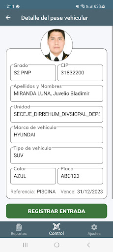 Control Acceso Screen 3