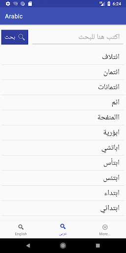 Arabic Dictionary English Screen 2