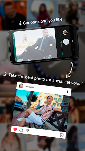 Android application Pose me - photo assistant screenshort
