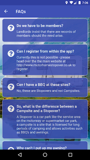 Motorhome Stopover UK Screen 2
