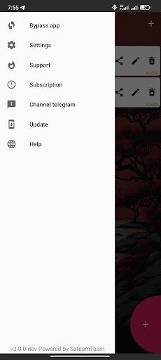 Android application Safeam plus screenshort