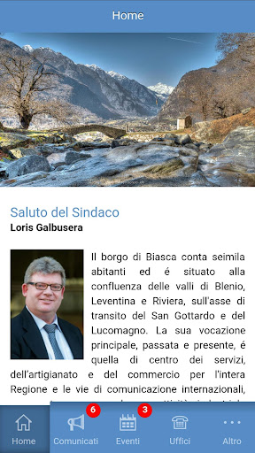 Android application Comune di Biasca screenshort
