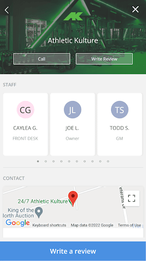 Android application Athletic Kulture screenshort