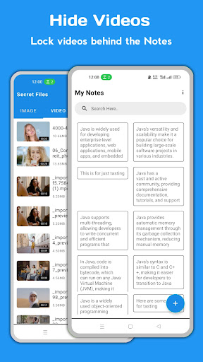 Notes Vault - Hide Video Audio Screen 3