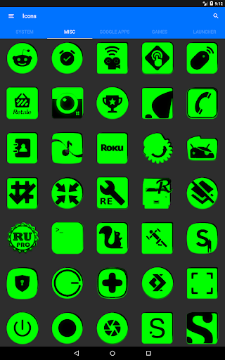 Green and Black Icon Pack