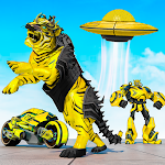 Cover Image of 下载 Flying Tiger Robot Attack: Flying Bike Robot Game 3.3 APK