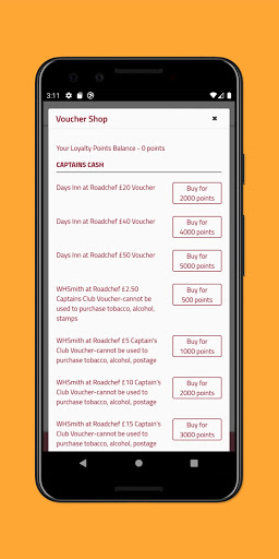Android application Roadchef Captain's Club screenshort