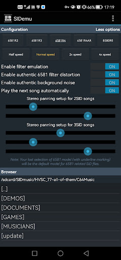 SIDemu Screen 2
