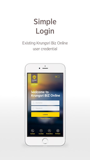 Android application Krungsri Biz Online screenshort