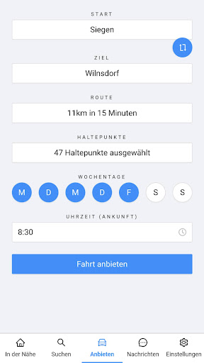 Android application Kommuter screenshort