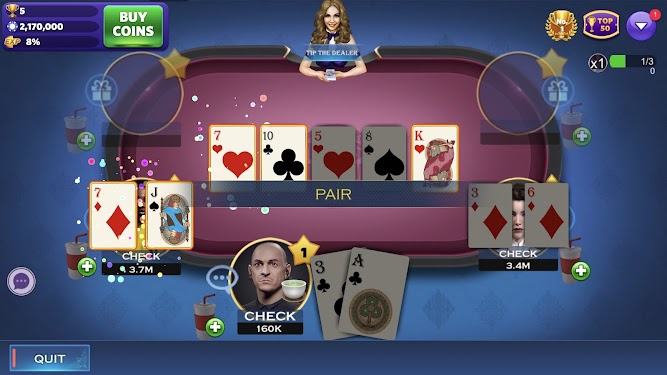 #2. Texas Holdem Mania- Poker Game (Android) By: SIMPLEGAME