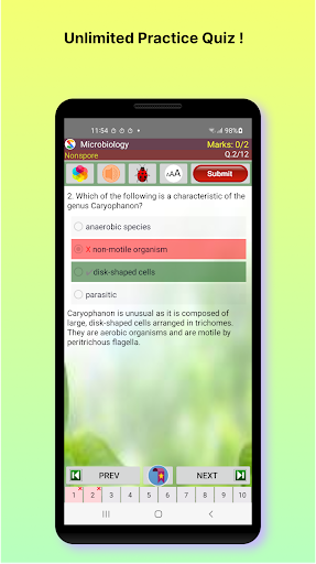 Microbiology Quiz, eBook Screen 3