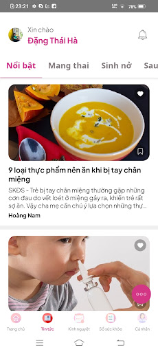 Sổ Mẹ và Bé Screen 2