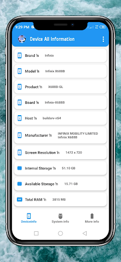 Android application Mydeviceallinfo screenshort