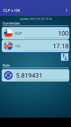 Android application Chile Peso x Iceland Krona screenshort