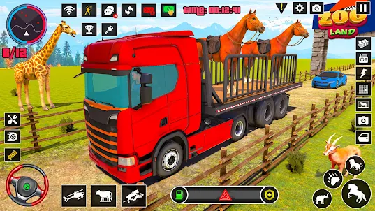 野生動物のトラック輸送