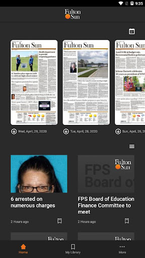 Screenshot of Fulton Sun