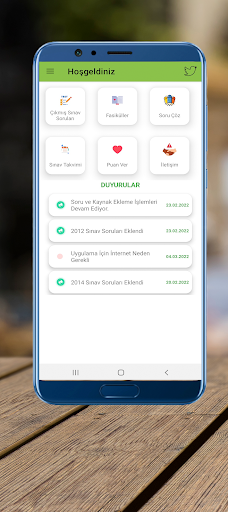 Android application 5. Sınıf PYBS Bursluluk Sınavı screenshort