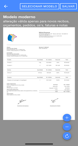 RecibosOrçamentos - Recibos, O Screen 3