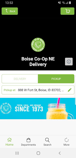 Android application Boise Co-Op screenshort