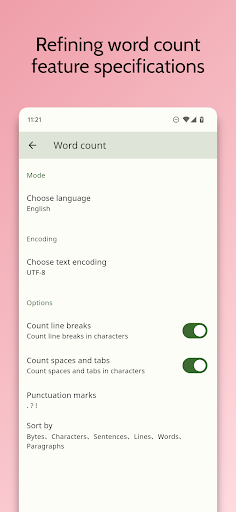 Documentally - Word Count Note Screen 3