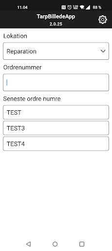 Android application TarpBilledeApp screenshort