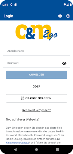 Android application c&m 2go (cm2go) screenshort