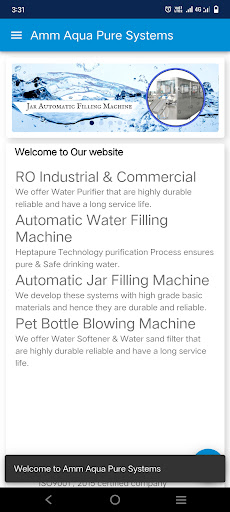 Android application AMM Aqua Pure Systems screenshort