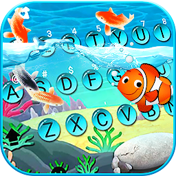 Animated Crown Fish 키보드 테마 아이콘 이미지