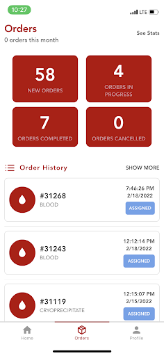LifeBank Dispatch Screen 2