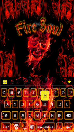 Android application Fire Soul Skull Keyboard Theme screenshort