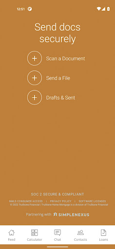 Screenshot of TruStone Home Mortgage App
